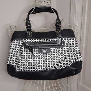 Coach Monochrome Patterned Shoulder Bag
